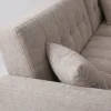 Milan Modern Light Taupe Fabric Corner Sofa Bed with Storage Chaise