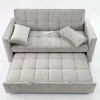 Siena Modern Grey Velvet 3-Seater Pull-Out Sofa Bed
