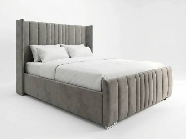 Mayfair Luxury Wingback Fluted Bed Frame – Bespoke Colours & Fabrics