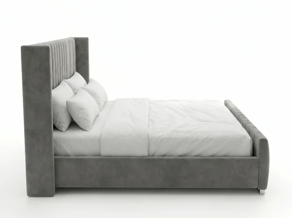 Mayfair Luxury Wingback Fluted Bed Frame – Bespoke Colours & Fabrics