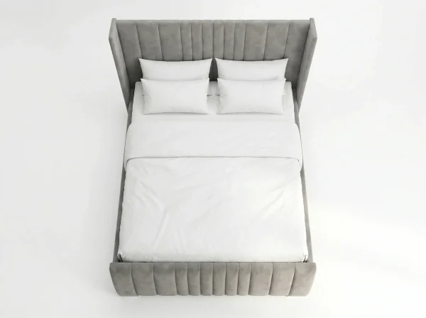 Mayfair Luxury Wingback Fluted Bed Frame – Bespoke Colours & Fabrics