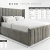 Mayfair Luxury Wingback Fluted Bed Frame – Bespoke Colours & Fabrics