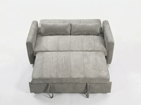 Apollo Premium Grey Fabric 2-Seater Pull-Out Sofa Bed