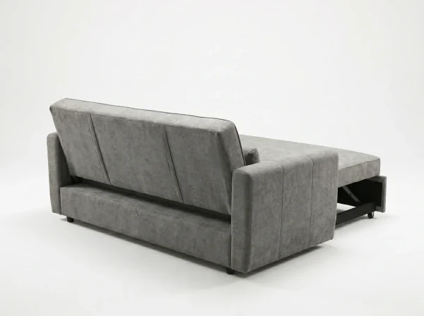 Apollo Premium Grey Fabric 2-Seater Pull-Out Sofa Bed