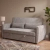 Apollo Premium Grey Fabric 2-Seater Pull-Out Sofa Bed