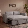 Apollo Premium Grey Fabric 2-Seater Pull-Out Sofa Bed