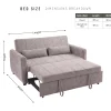 Apollo Premium Grey Fabric 2-Seater Pull-Out Sofa Bed