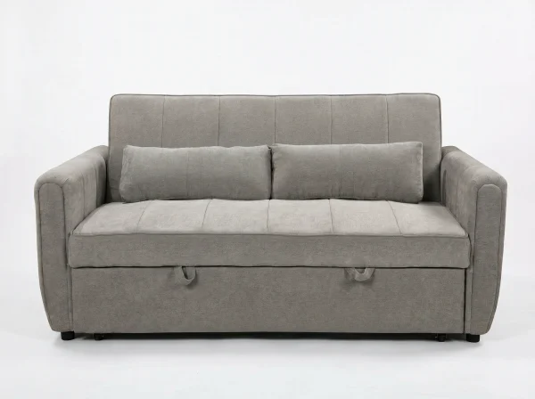 Apollo Premium Grey Fabric 2-Seater Pull-Out Sofa Bed