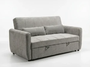 Apollo Premium Grey Fabric 2-Seater Pull-Out Sofa Bed