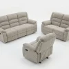 Arlington Premium Ortho-Comfort Sand Fabric Recliner Sofa Range