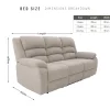 Arlington Premium Ortho-Comfort Sand Fabric Recliner Sofa Range