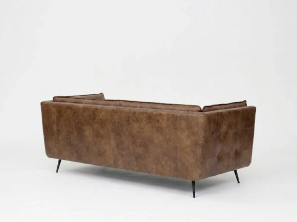 Brooklyn Vintage Brown Faux Leather 3+2+1 Sofa Suite