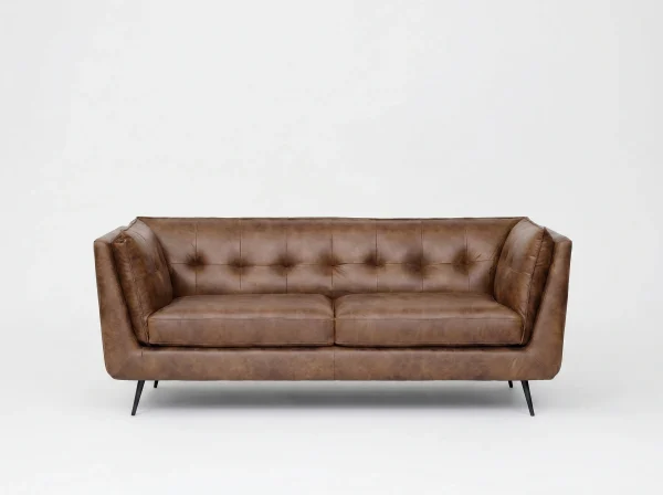 Brooklyn Vintage Brown Faux Leather 3+2+1 Sofa Suite