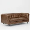 Brooklyn Vintage Brown Faux Leather 3+2+1 Sofa Suite