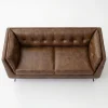 Brooklyn Vintage Brown Faux Leather 3+2+1 Sofa Suite