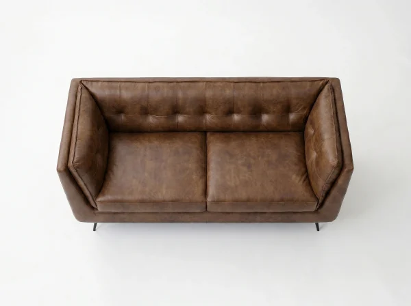 Brooklyn Vintage Brown Faux Leather 3+2+1 Sofa Suite