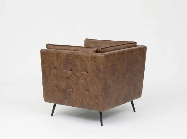 Brooklyn Vintage Brown Faux Leather 3+2+1 Sofa Suite