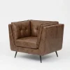 Brooklyn Vintage Brown Faux Leather 3+2+1 Sofa Suite