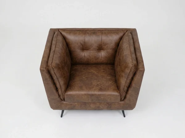 Brooklyn Vintage Brown Faux Leather 3+2+1 Sofa Suite