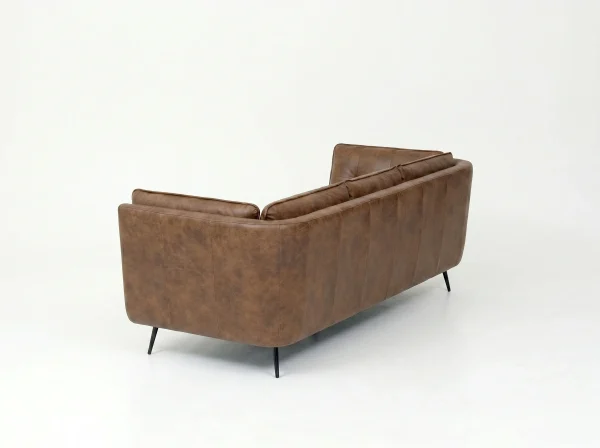 Brooklyn Vintage Brown Faux Leather 3+2+1 Sofa Suite
