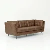 Brooklyn Vintage Brown Faux Leather 3+2+1 Sofa Suite