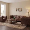 Brooklyn Vintage Brown Faux Leather 3+2+1 Sofa Suite