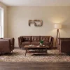 Brooklyn Vintage Brown Faux Leather 3+2+1 Sofa Suite
