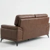 Denver Contemporary Brown Leather 3+2+1 Sofa Suite