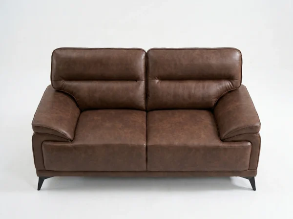 Denver Contemporary Brown Leather 3+2+1 Sofa Suite