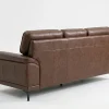 Denver Contemporary Brown Leather 3+2+1 Sofa Suite