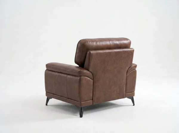 Denver Contemporary Brown Leather 3+2+1 Sofa Suite