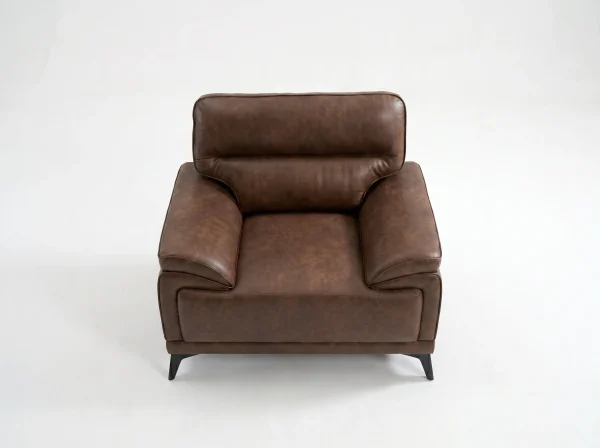 Denver Contemporary Brown Leather 3+2+1 Sofa Suite