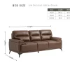 Denver Contemporary Brown Leather Sofa Suite
