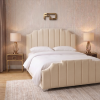 Gucci Premium Art Deco Velvet Bed Frame Right side angle Gucci Premium Art Deco Velvet Bed Frame
