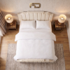 Gucci Premium Art Deco Velvet Bed Frame Top angle Gucci Premium Art Deco Velvet Bed Frame