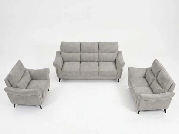 Malvern Premium High-Back Grey Fabric Sofa Range