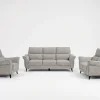 Malvern Premium High-Back Grey Fabric Sofa Range