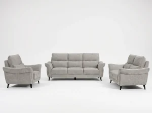 Malvern Premium High-Back Grey Fabric Sofa Range