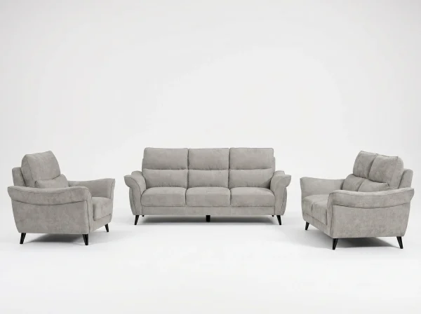 Malvern Premium High-Back Grey Fabric Sofa Range