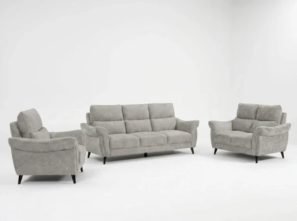 Malvern Premium High-Back Grey Fabric Sofa Range