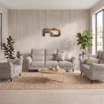 Malvern Premium High-Back Grey Fabric Sofa Range