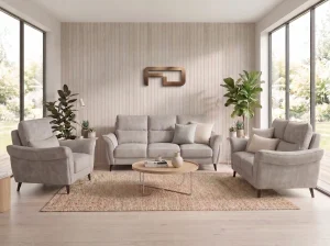 Malvern Premium High-Back Grey Fabric Sofa Range