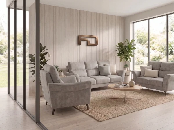 Malvern Premium High-Back Grey Fabric Sofa Range
