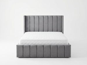 Milan Premium Fluted Wingback Bed Frame