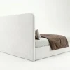 Vienna Curved Cream Velvet Fluted Bed Frame (Freestanding Design)