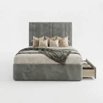 Richmond Premium Grey Velvet Fluted Storage Bed (Freestanding Design)