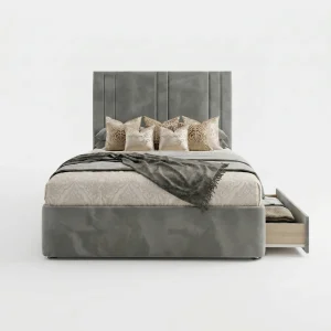 Richmond Premium Grey Velvet Fluted Storage Bed (Freestanding Design)