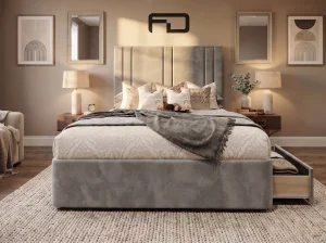 Kensington Premium Block-Panelled Storage Bed Frame