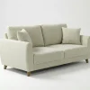 Sloane Mid-Century Woven Fabric Sofa Range (Oatmeal & Ochre)