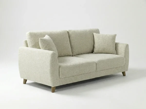 Sloane Mid-Century Woven Fabric Sofa Range (Oatmeal & Ochre)